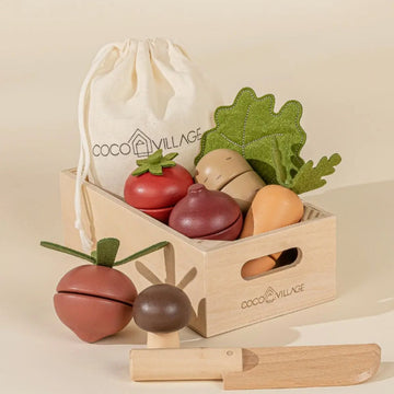 Wooden Vegetable Playset
