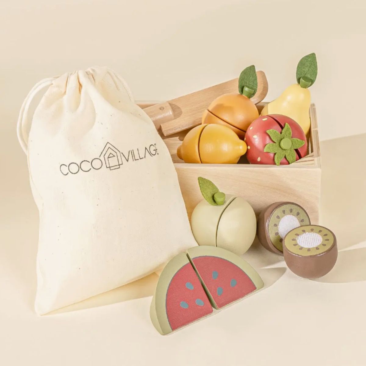 Wooden Fruit Playset