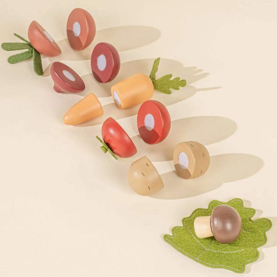 Wooden Vegetable Playset