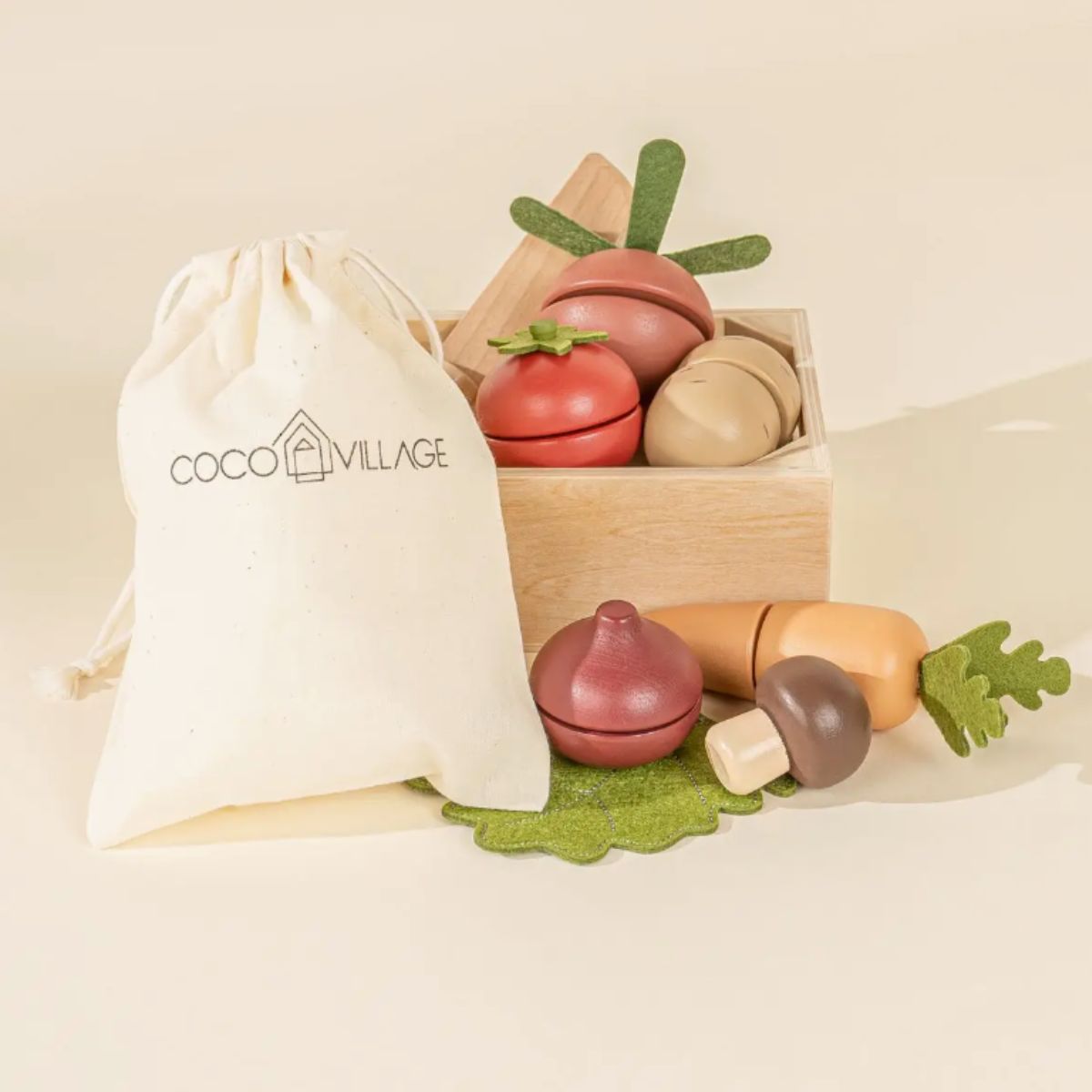 Wooden Vegetable Playset
