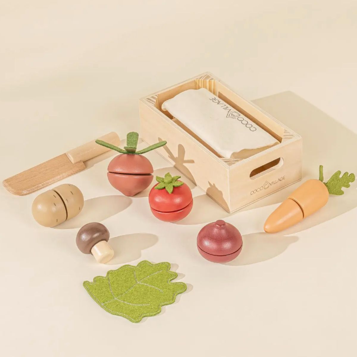 Wooden Vegetable Playset