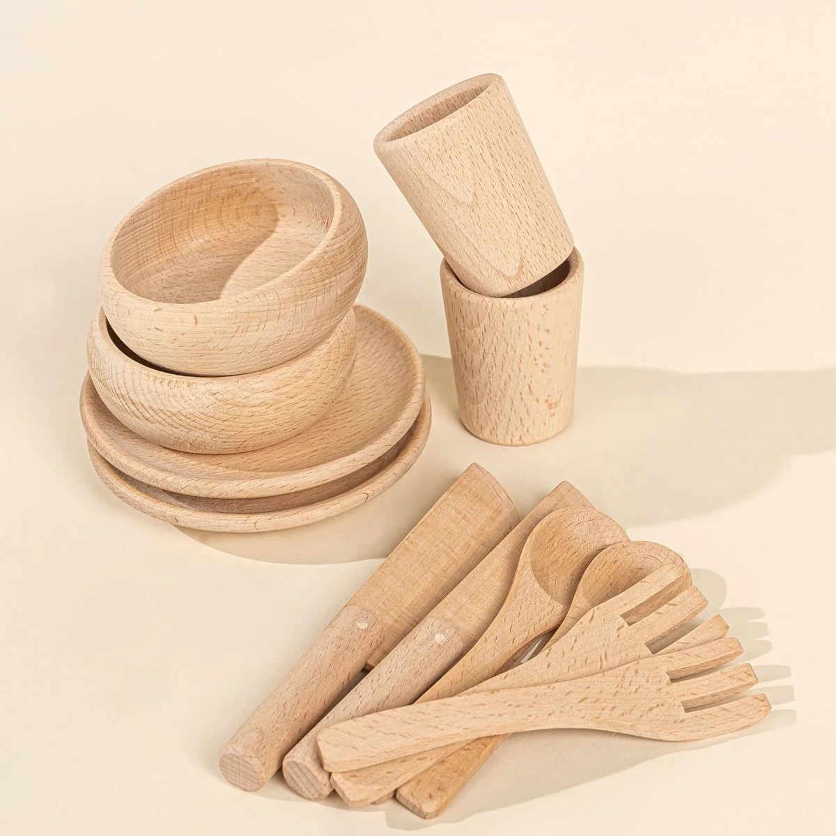Wooden Dinnerware Playset (12pcs)