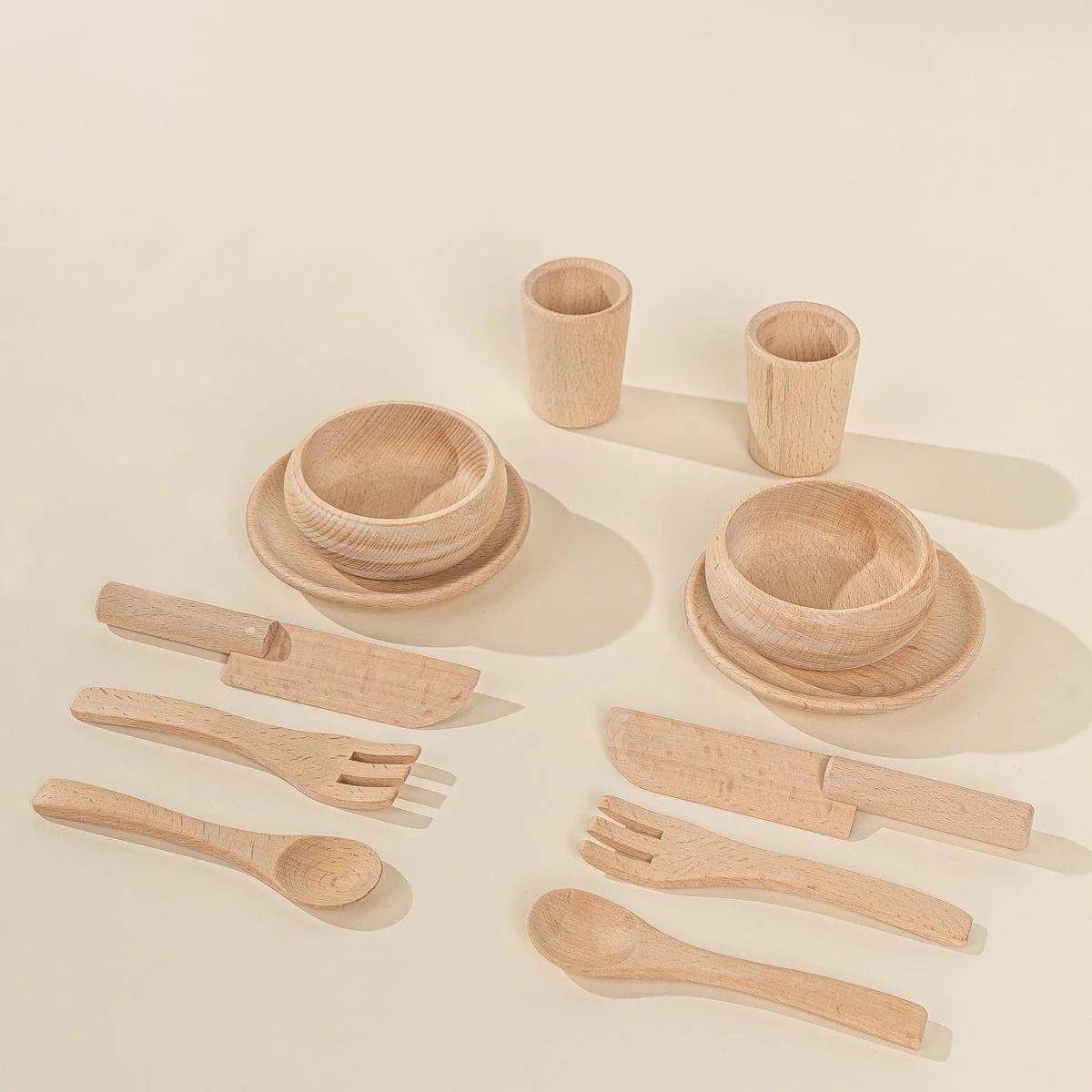 Wooden Dinnerware Playset (12pcs)